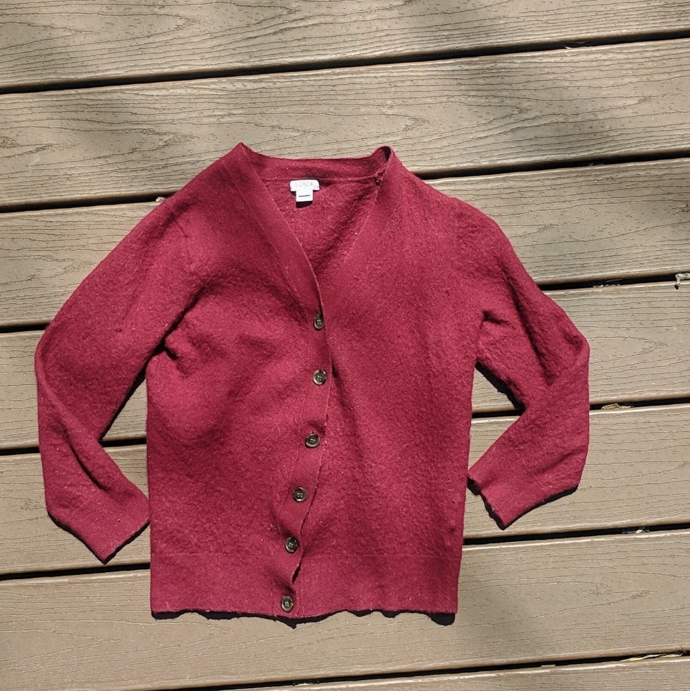 J. Crew Red Cardigan